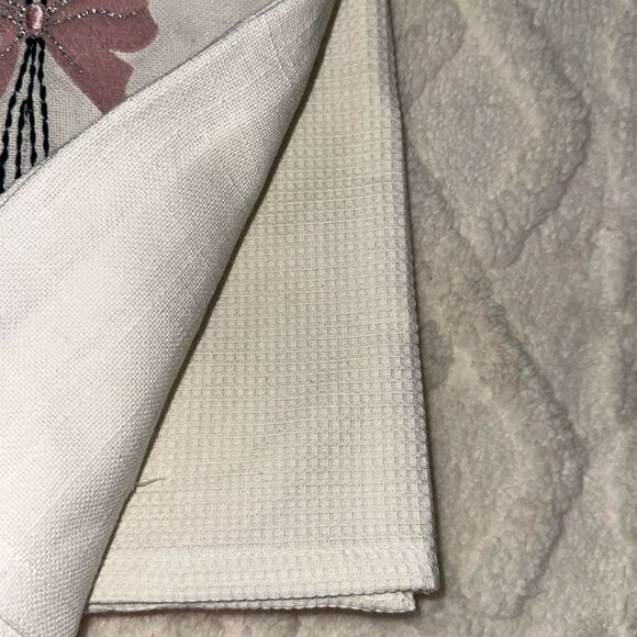 with LOVE Pink Ivory Black Metallic PARIS Eiffel Tower Cotton Kitchen Towels 3 - Picture 3 of 7